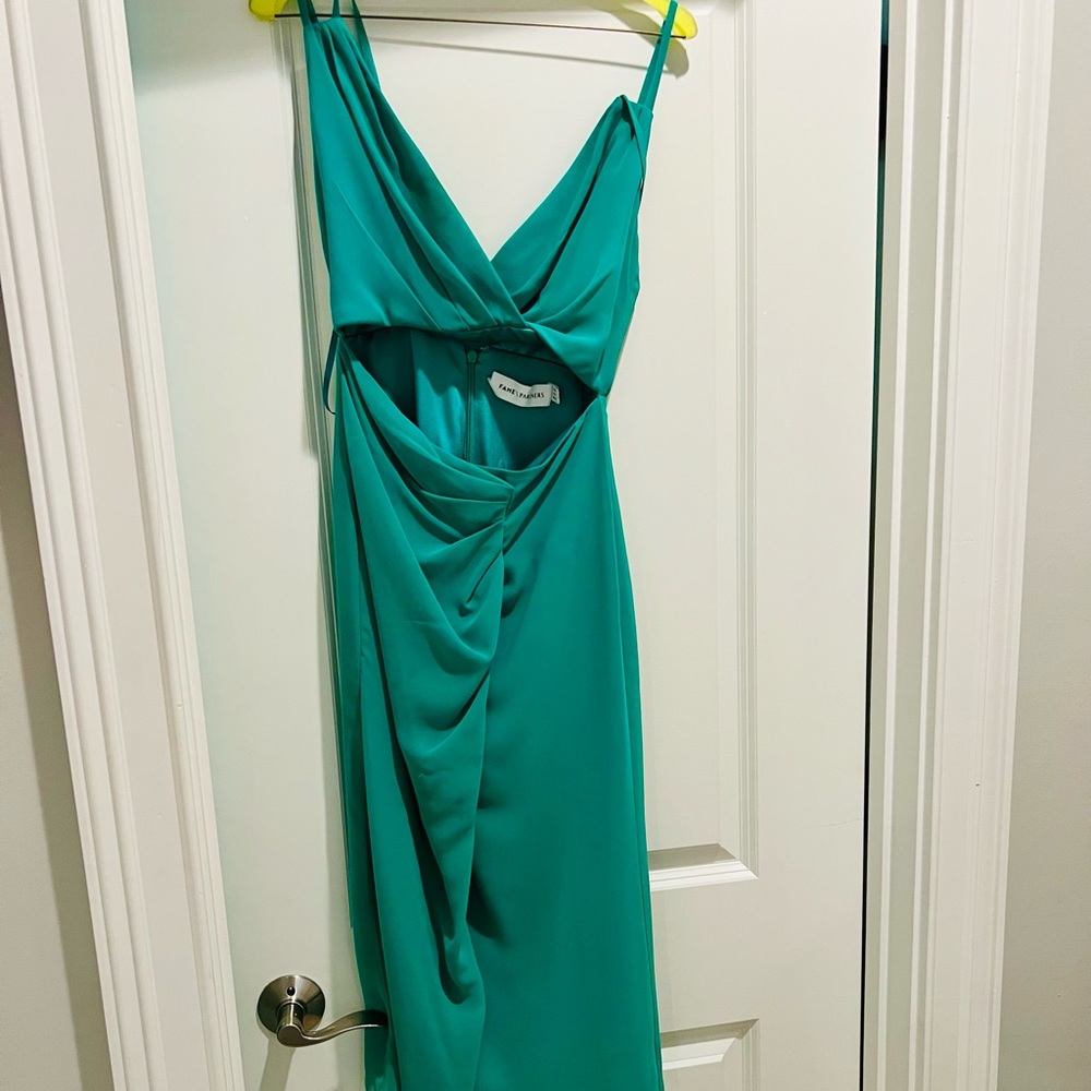 Green fame and partners dress